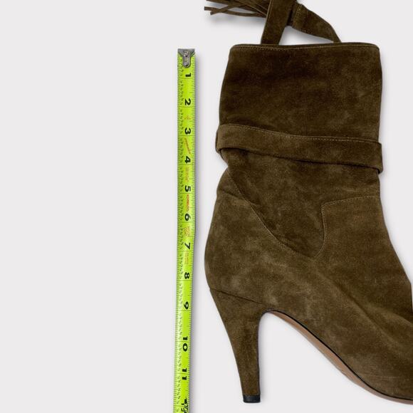 Chloe Ankle Boots Suede With Tassel Tie, Size 37 1/2 - Picture 4 of 8